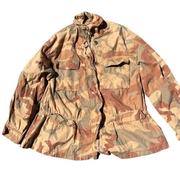 Free People S Camo Military Jacket Lead The Way Utility - Picture 2 of 8